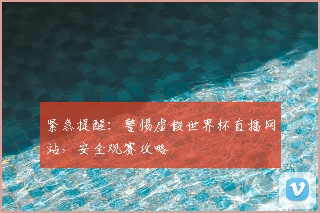 紧急提醒：警惕虚假世界杯直播网站，安全观赛攻略